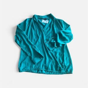 NWT banana republic faux wrap top emerald green medium